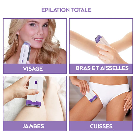 Epilateur électrique sans douleur pour femmes, corps,visage, jambes,bikini, rasoir à main avec chargement USB,