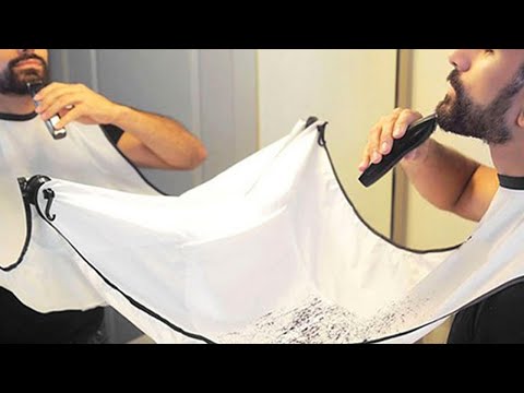 Tablier de rasage de barbe et de cheveux.