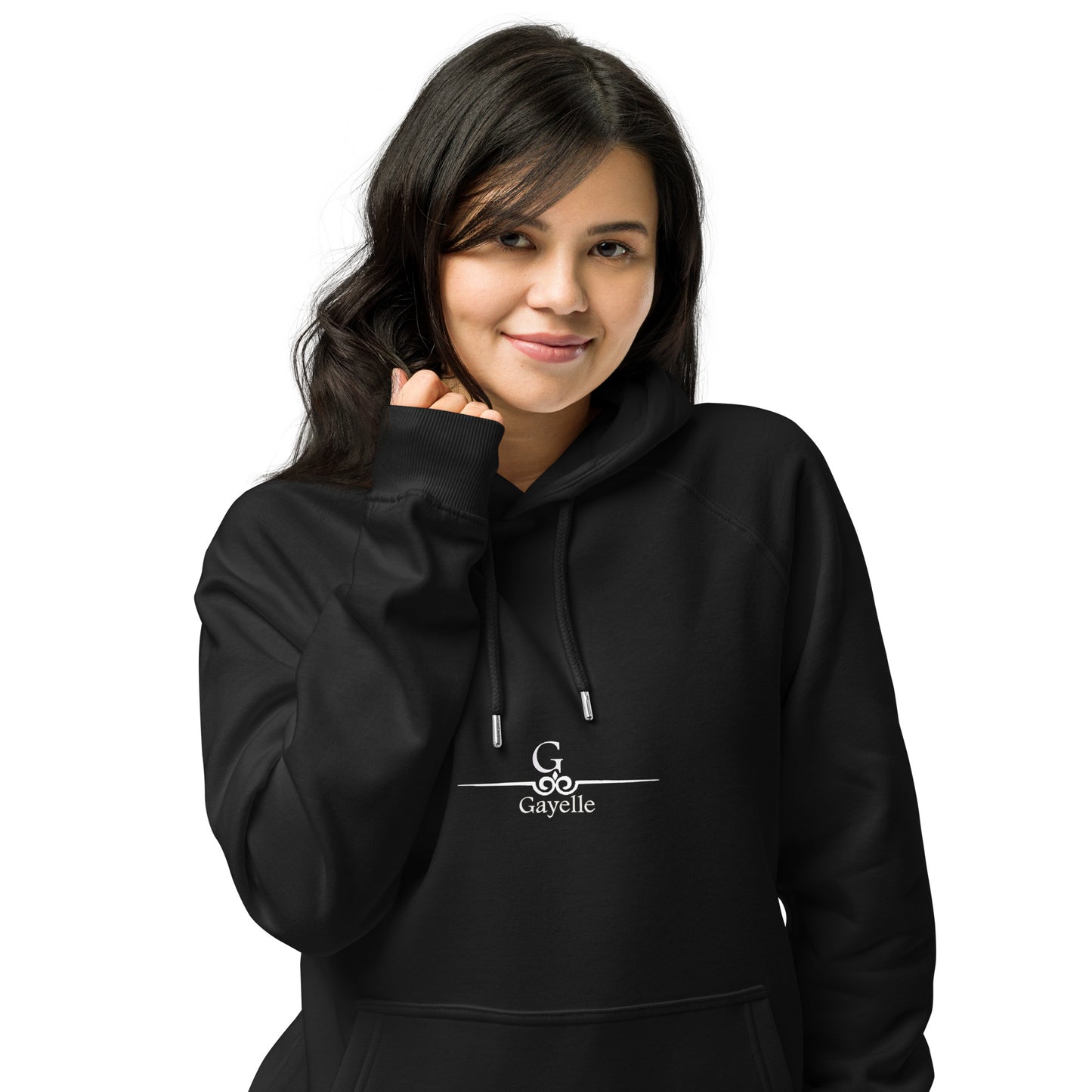 Sweat Gayelle à capuche écologique Raglan unisexe.