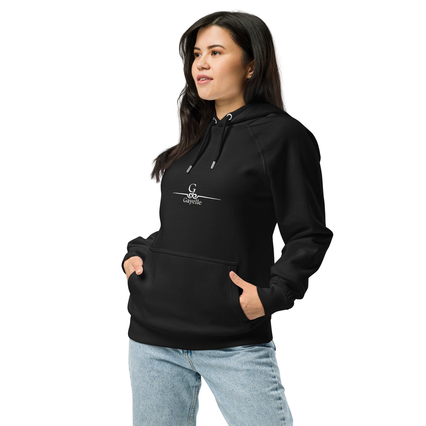 Sweat Gayelle à capuche écologique Raglan unisexe.