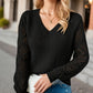 Pull tricoté creux à la mode pour femme
