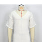 T-shirt manches courtes col V blanc pour hommes