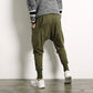 Pantalon à bretelles sarouel japonais de couleur unie