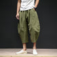 Pantalon bouffant court ample à jambes larges pour hommes