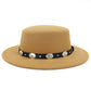 Chapeau de Jazz en laine chaude et Simple, décontracté, assorti avec tout, mode britannique, boucle en métal