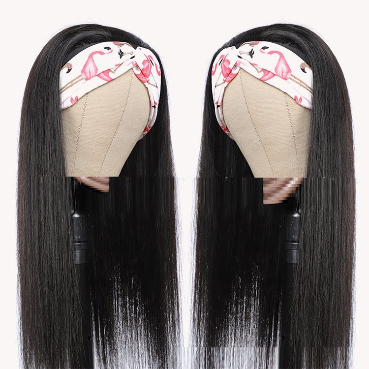 Bandeau à mécanisme de bande droite pour cheveux humains