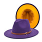 Chapeau Jazz Double Face en Laine pour Homme Couleur Assortie