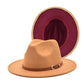 Chapeau Jazz Double Face en Laine pour Homme Couleur Assortie