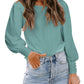Chemise pour femme avec manchette Décorative ample et col rond