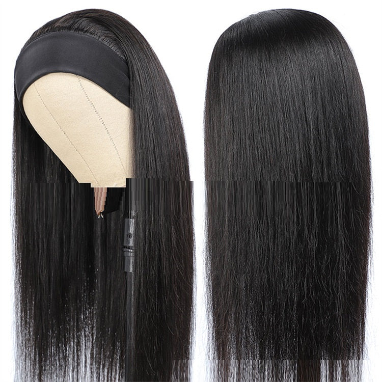 Bandeau à mécanisme de bande droite pour cheveux humains