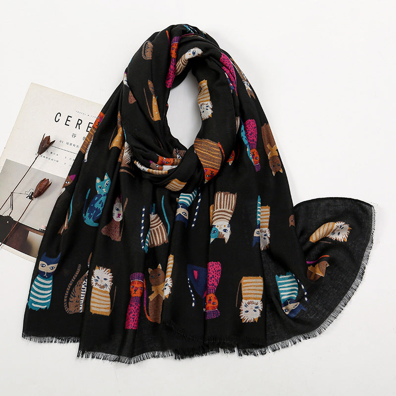 Écharpe Femme en Polyester pour Automne Et Hiver