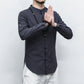 Chemise à manches longues en lin pour hommes