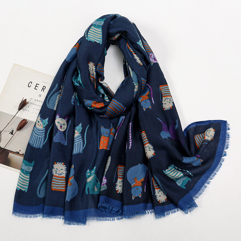 Écharpe Femme en Polyester pour Automne Et Hiver
