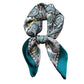 Foulard en soie imprimé vintage pour femme