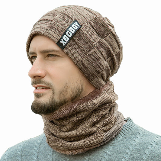 Ensemble de col de chapeau, plus chapeau en tricot de velours