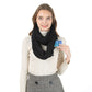 Foulard femme à carreaux "doux et chaud" avec une poche cachée secrète (zippée).