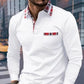 Sweat-shirt à manches longues pour hommes avec poche boutonnée d'automne