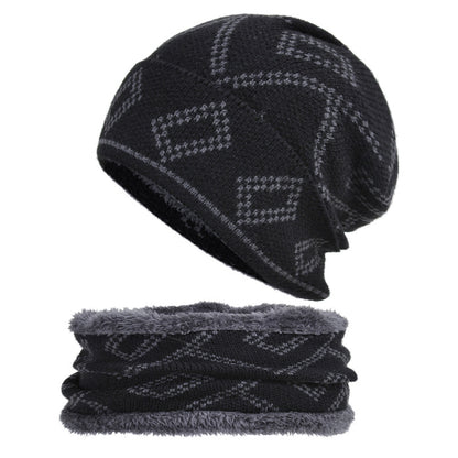 Chapeau de couverture avec motif carré épais pour garder au chaud
