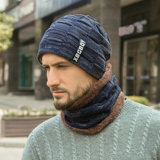 Ensemble de col de chapeau, plus chapeau en tricot de velours