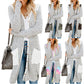 Manteau pull mi-long, pull ample de couleur unie pour femme, automne/hiver