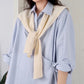 Châle tricoté en fil de corde pour femmes, couleur unie