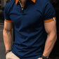 Polo décontracté de couleur unie à manches courtes pour hommes