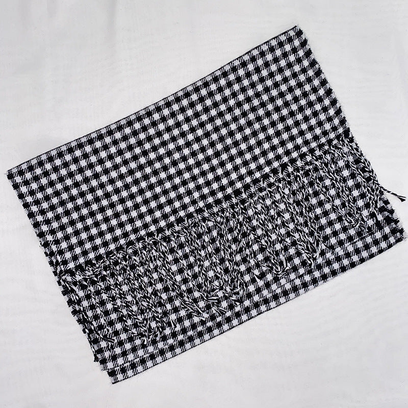 Écharpe à carreaux style britannique pour automne et hiver