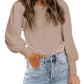 Chemise pour femme avec manchette Décorative ample et col rond