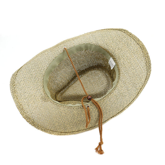 Chapeau de paille de cowboy occidental