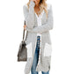 Manteau pull mi-long, pull ample de couleur unie pour femme, automne/hiver