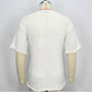 T-shirt manches courtes col V blanc pour hommes