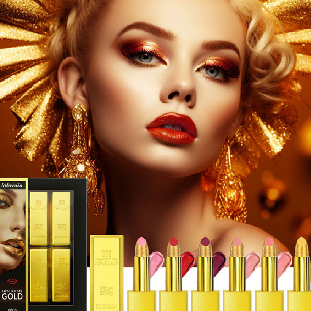Kit de rouge à lèvres, ensemble de maquillage Gold Bar
