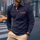 Sweat-shirt à manches longues pour hommes avec poche boutonnée d'automne