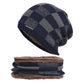 Chapeau d'hiver, pull, bavoir et fil moelleux