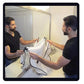 Tablier de rasage de barbe et de cheveux.