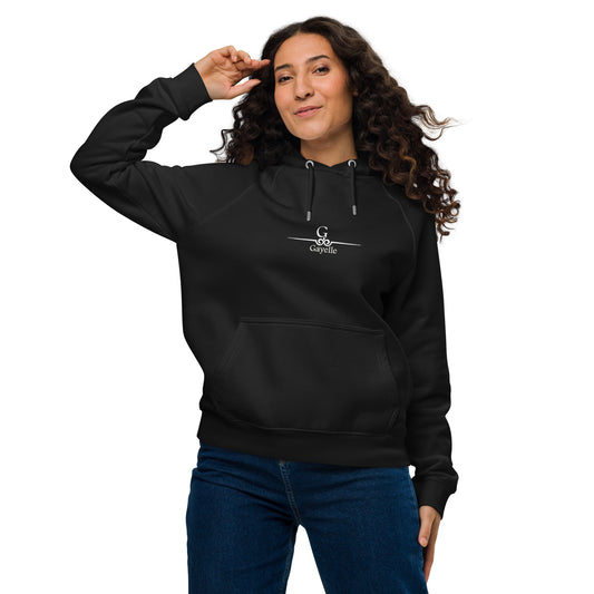 Sweat Gayelle à capuche écologique Raglan unisexe.